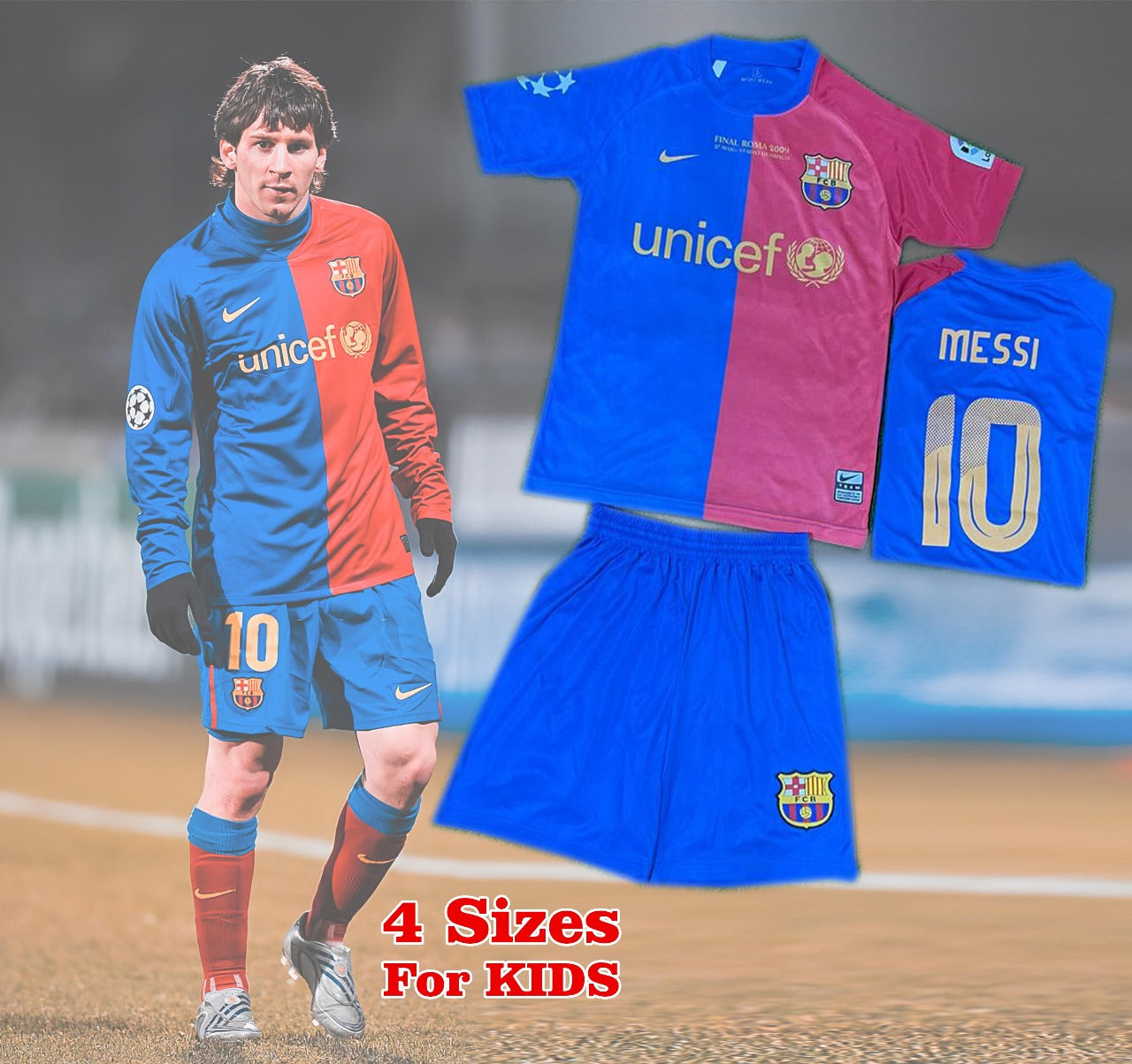 Barcelona Messi 08-09 kids kit