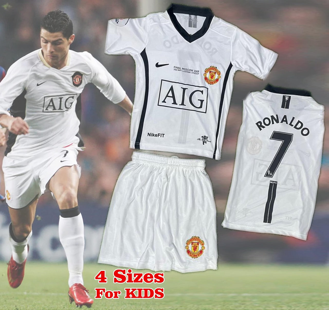 Man United Ronaldo 06-07 away kids kit