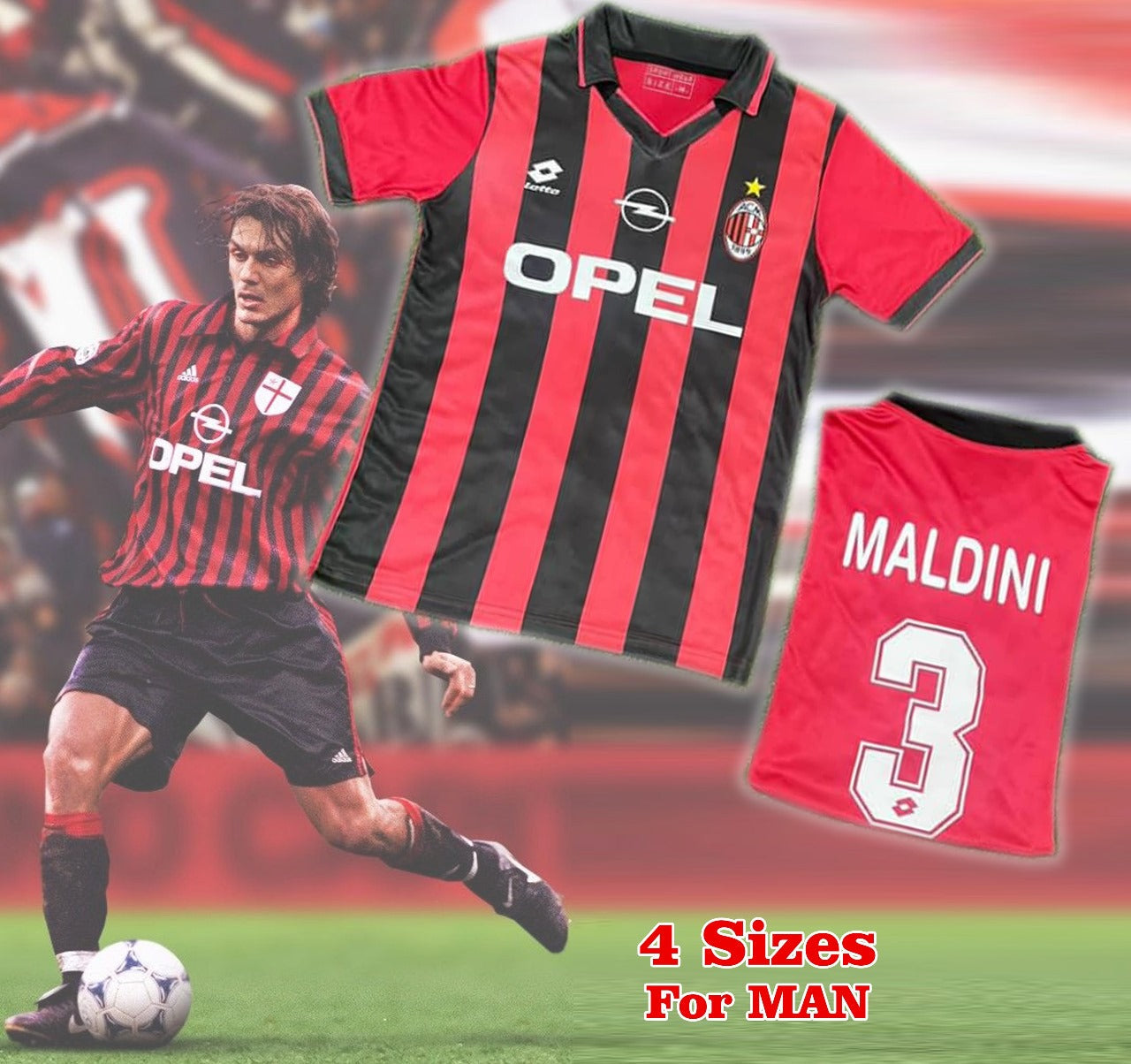 AC Milan Maldini 97-98 jersey