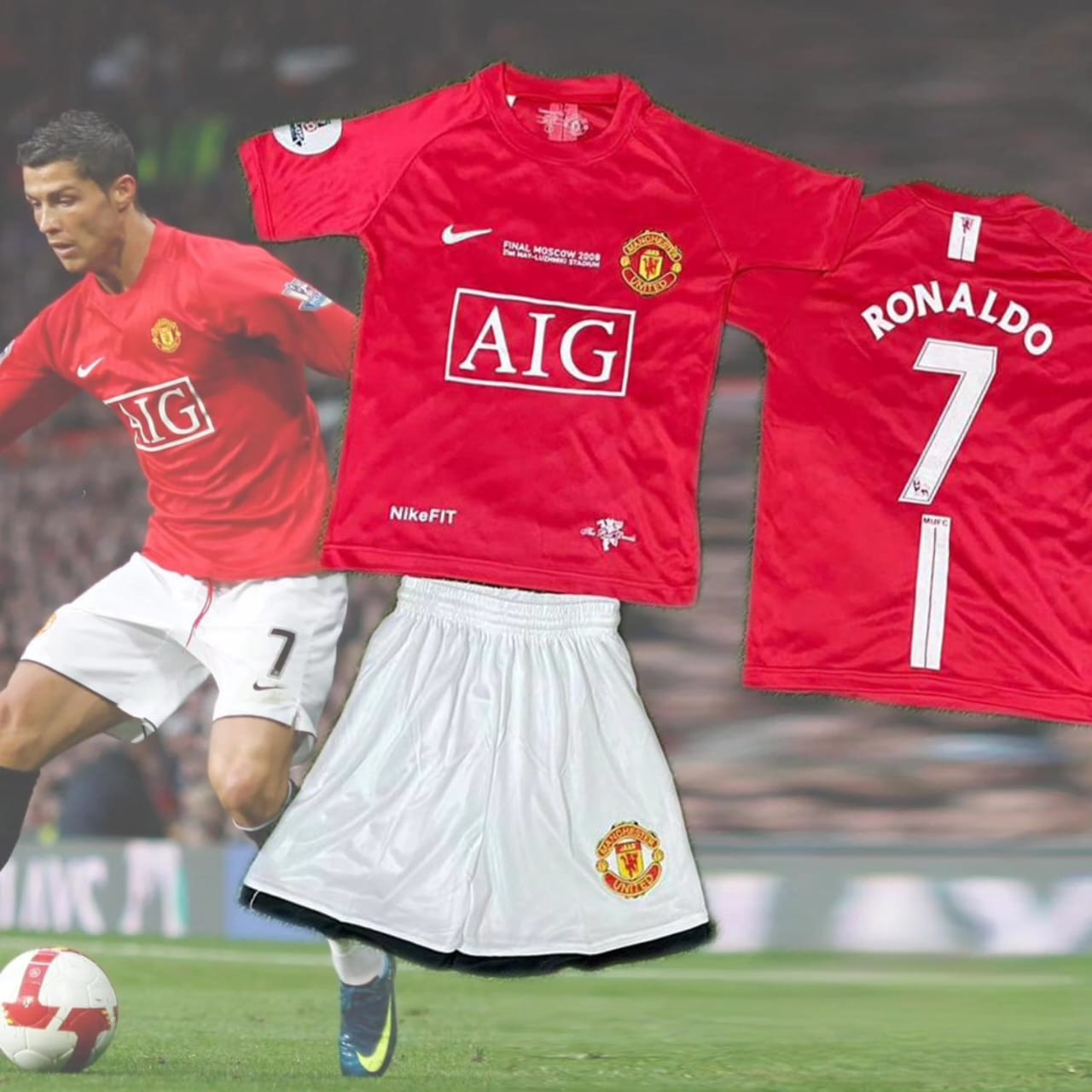 Man United Ronaldo 07-08 kids kit
