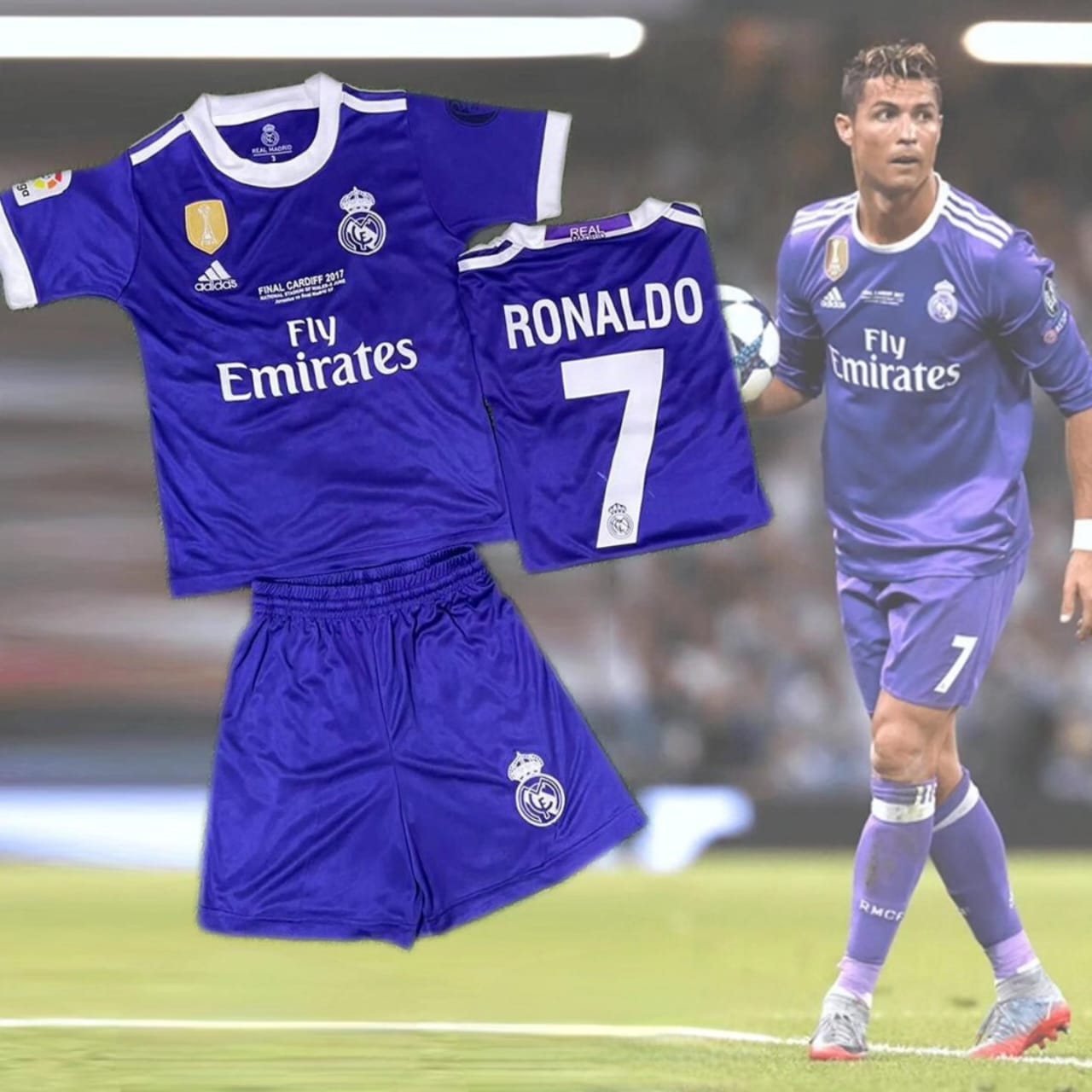 Real Madrid Ronaldo 16-17 kids kit