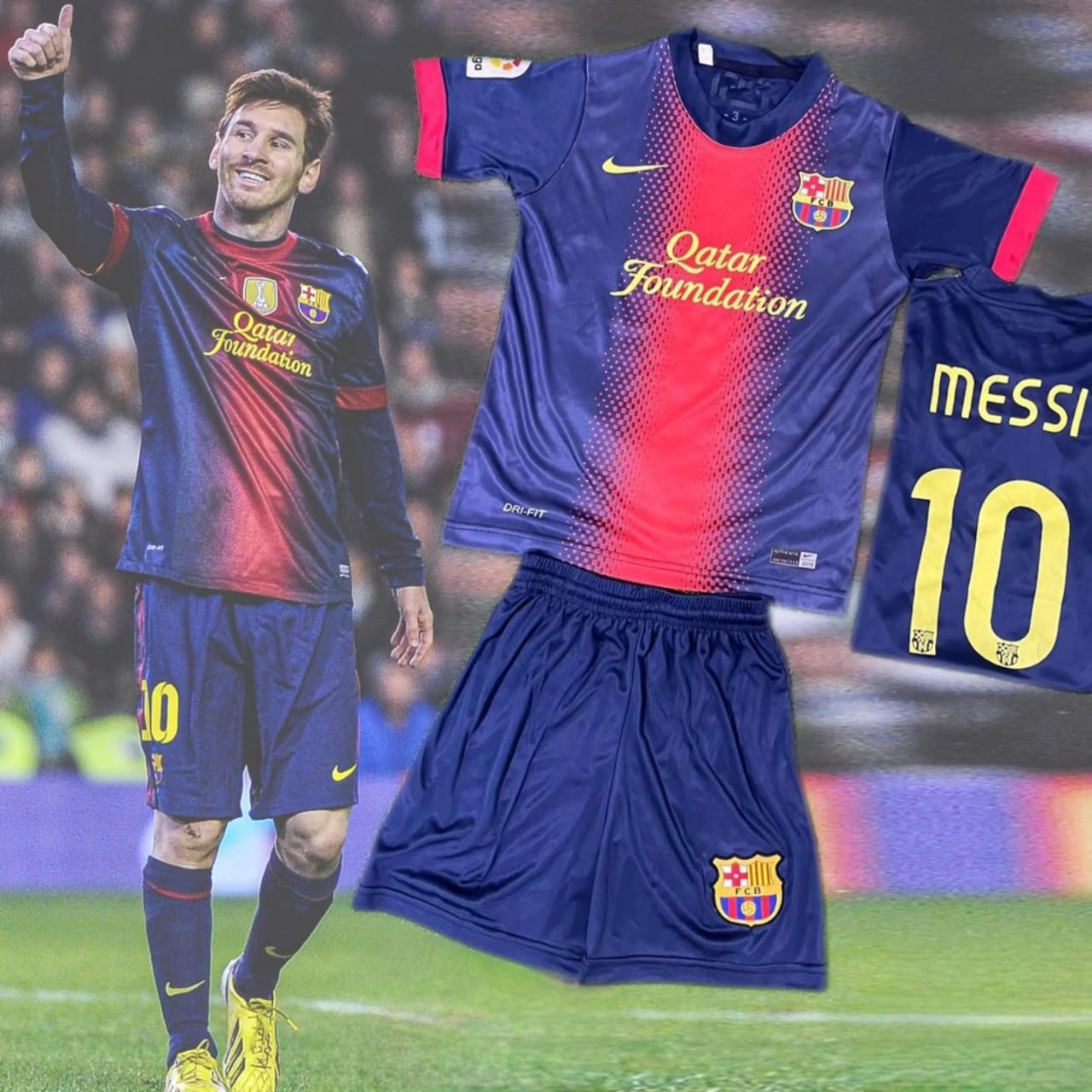 طقم برشلونة ميسي 12-13 للأطفال