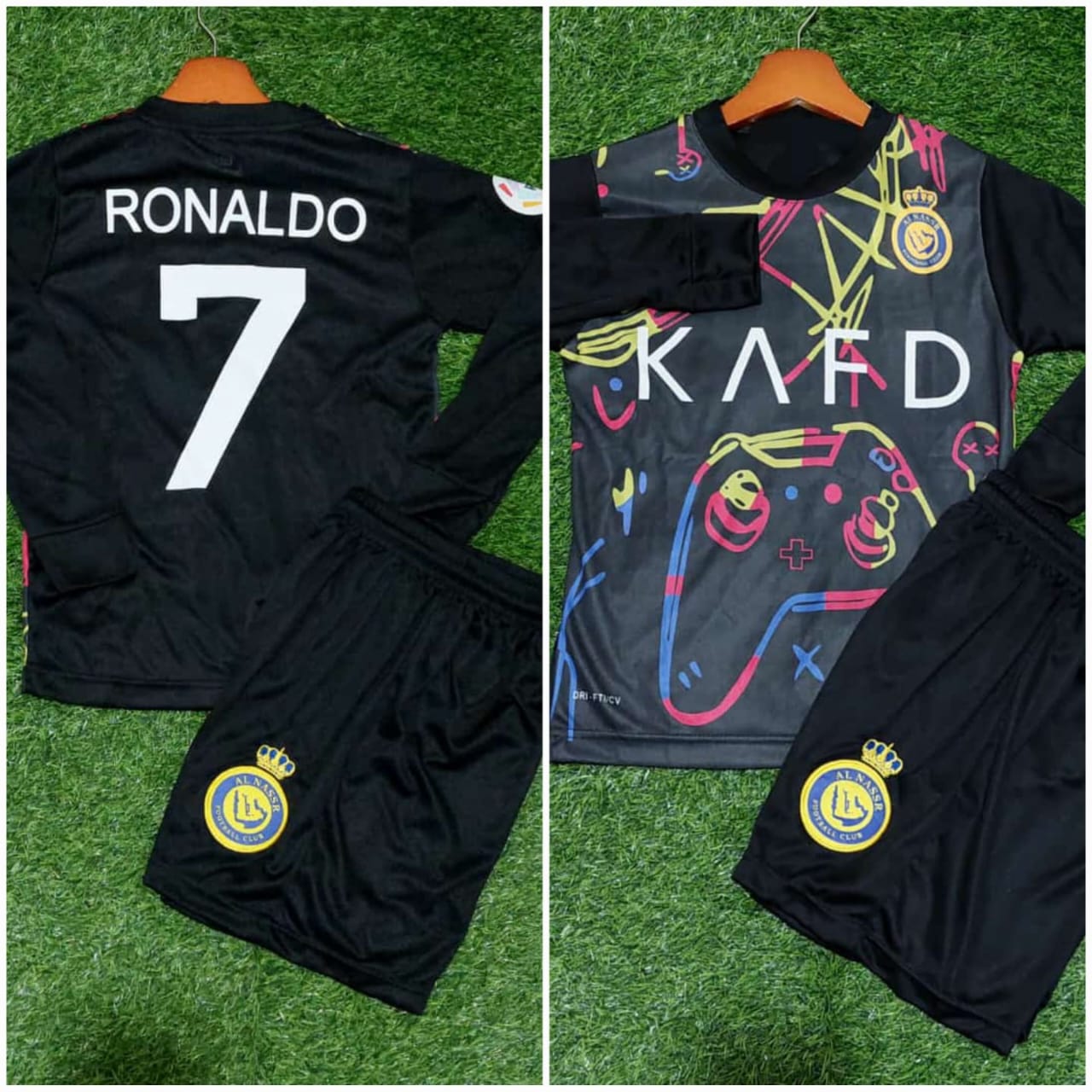 Ronaldo black long sleeve kit