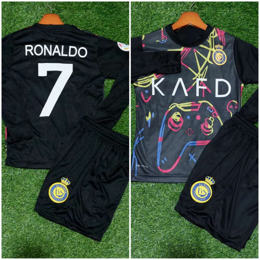 Ronaldo black long sleeve kit