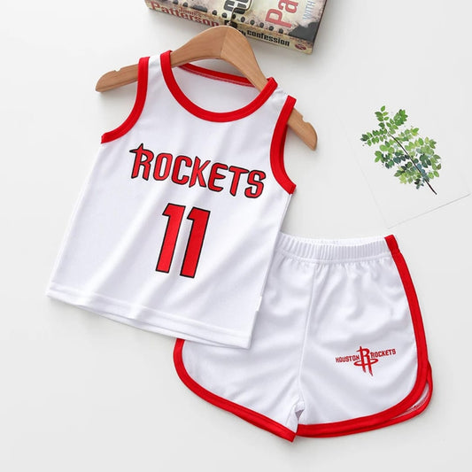 Baby basketball white kit