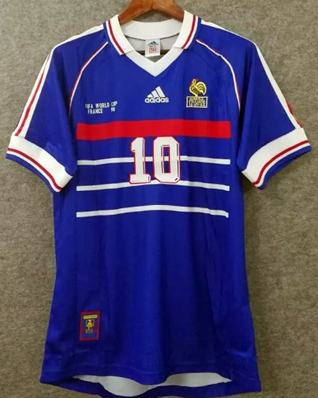 Zidane 10 France 98 retro jersey